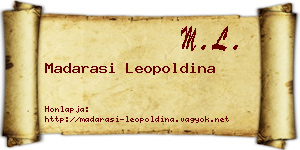Madarasi Leopoldina névjegykártya